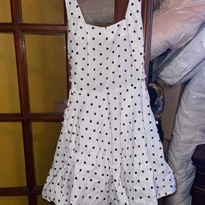 White polka dress